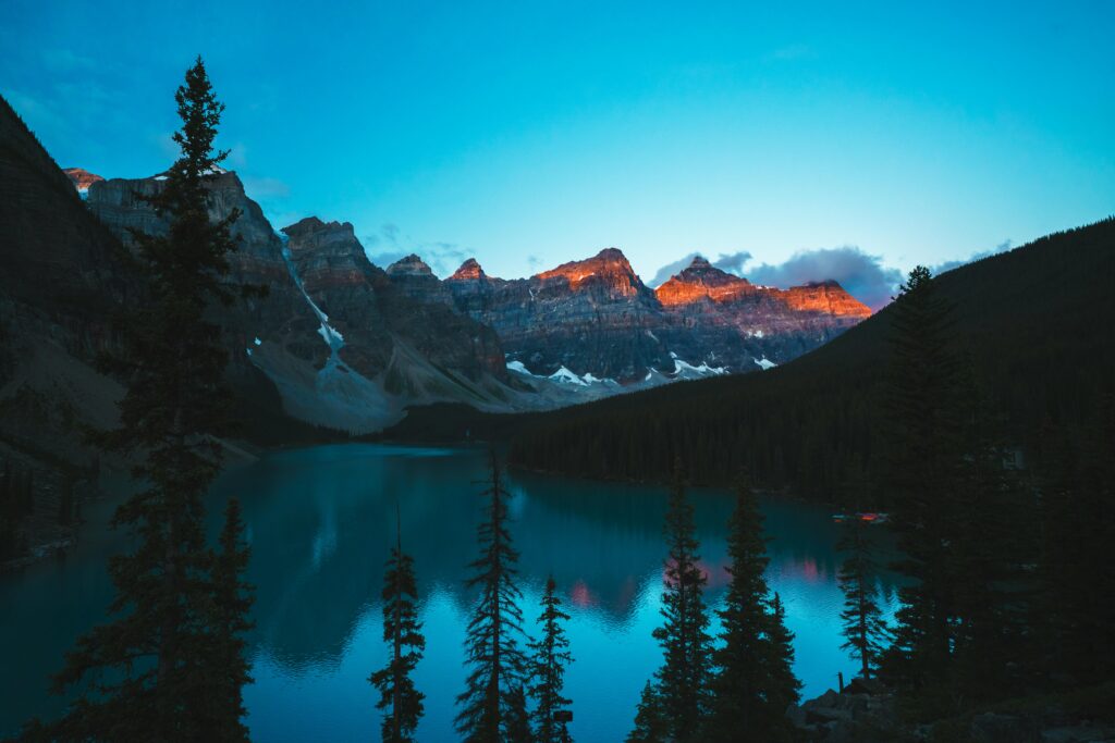 Mountain Sunrise At Moraine Lake
